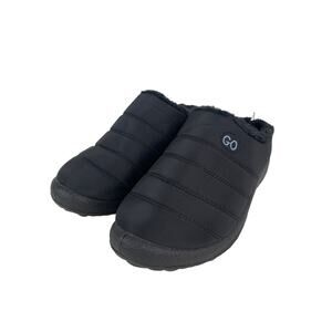 Womens Black Go Slip-On Plush-Lined Indoor/Outdoor Clogs Size 8